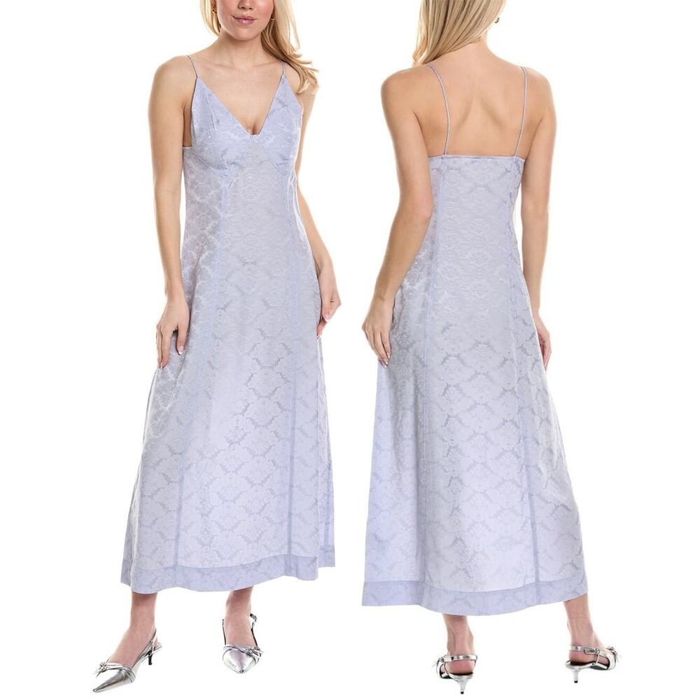 GANNI Floral Jacquard Maxi Dress Flora Boho Garden Formal Party Cocktail 10/12